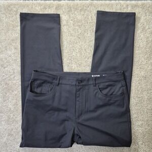 G/Fore Golf Pants Tour 5 Pocket Straight Mens Actual 35x32 Black Stretch Work